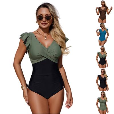 Women's Slimming One-Piece Swimsuit Ruched Tummy Bathing Suit Swimwear
