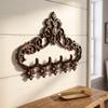 Retro Vintage Wrought Iron Hook Floral Texture Key Hooks Decorative Tools Storage Rack  Entryway