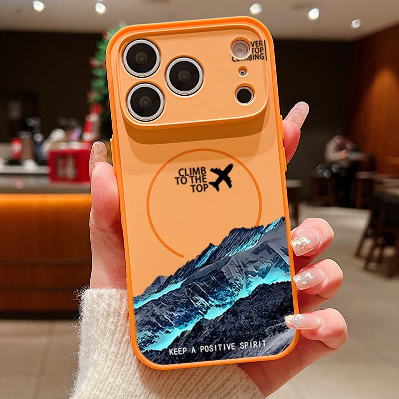 Magnetic For Magsafe Case For iPhone 17 Pro Max Airplane Landscape Pattern Skin Feeling Cover For iPhone 16 15 14 13 Pro Max