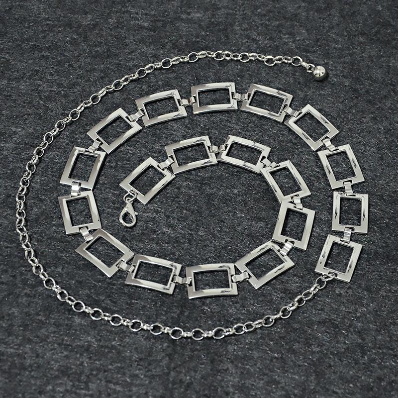 Meier Metal waist chain - minimalist silver belt for women - decorative skirt waist chain серебряный