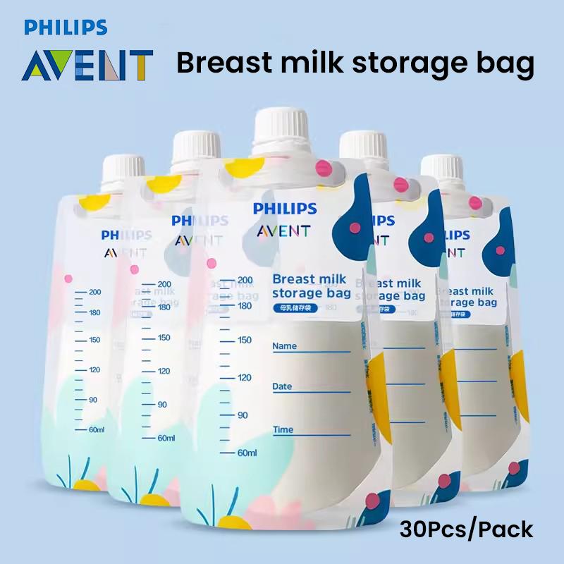 Philips Avent Breast Milk Storage Bag 200ml *30pcs Seamlessly Connects To Breast Pumps with Adapters.