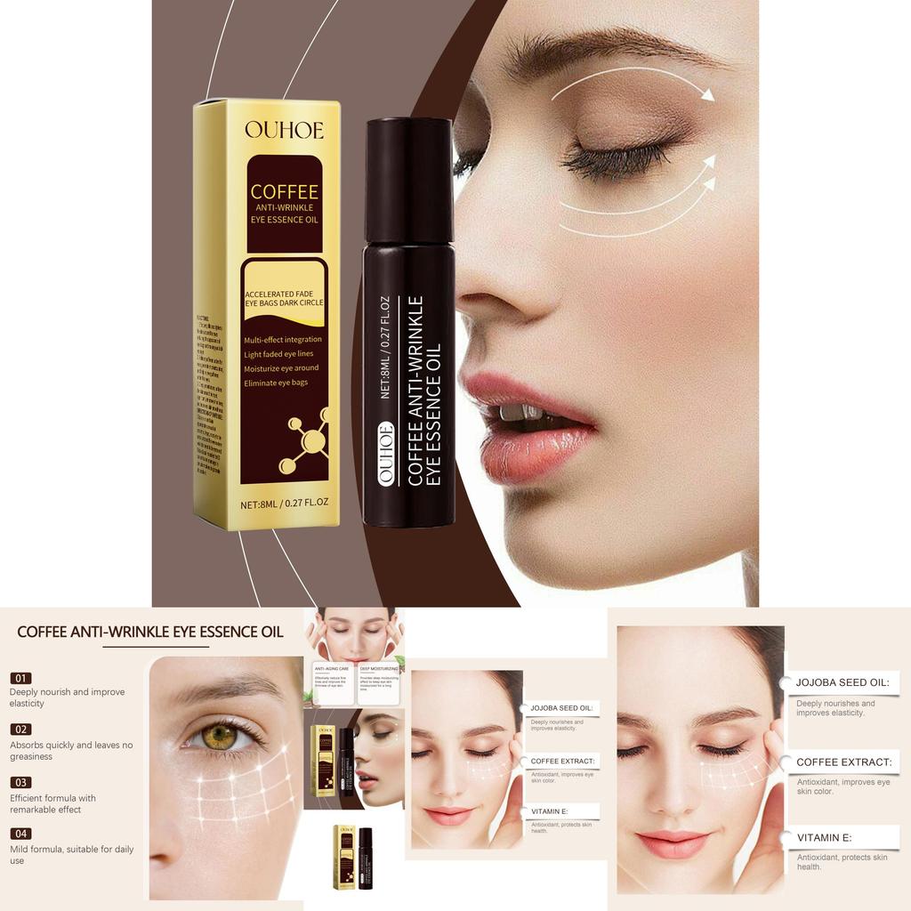 Ouhoe Caffeine Eye Serum Gentle Hydrating Firming Cream For Soft Moisturizing Treatment