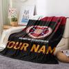 1PC Custom Name Heart of Midlothian Patterned Flannel Blanket Suitable For All Seasons for Home Decor Warmth and Comfort Gifts Holiday Present