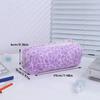 New Plush Pen Bag Leopard Printted Pattern Large Capacity Stationery Storage Bag Pencil Case Student Gift