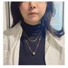 Double Layered Stacked Zircon Small Waist Necklace For Women Luxury Light Premium Sweater Chain