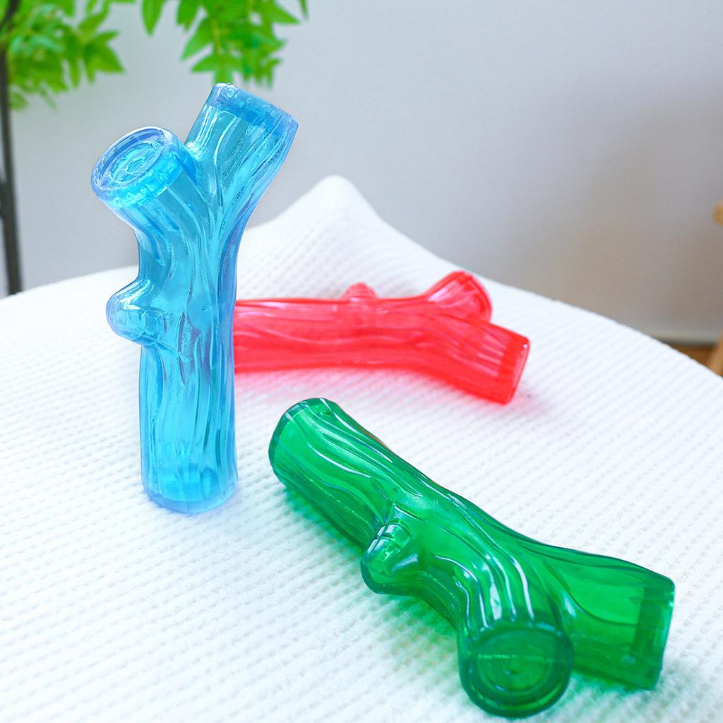 Dog Squeak Toy TPR Chew Twig Shape Toy with Squeaker Branch-shape Squeak Sound Toy Tree Crotch Style