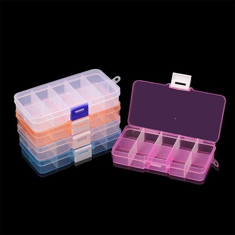 10 Grids Storage Box Slots Container Jewelry Earring Bead Display Case Organizer