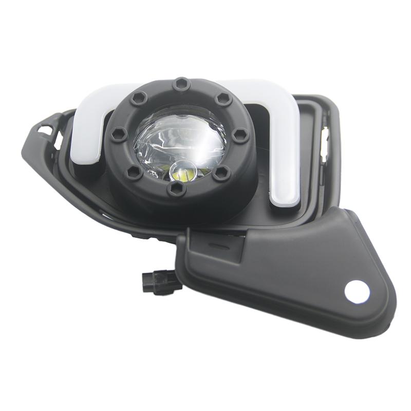 Pair Fog Lamp For Toyota Hiace 2014 2015 2016 2017 2018 With Wires Waterfall Lights LED DRL Front Bumper Anti Fog Light