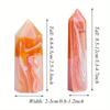 Polished Red Agate Hexagonal Pillar for Home or Office Décor