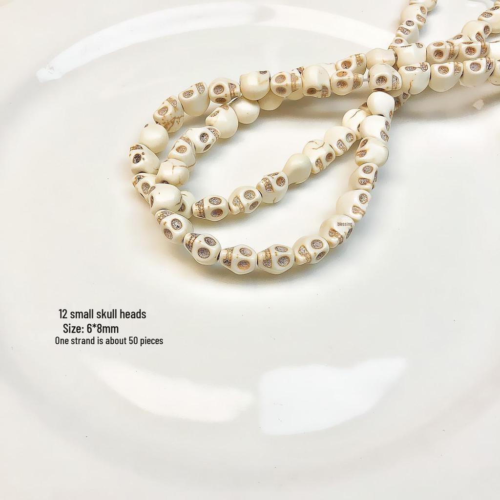 White Turquoise Beads for DIY Necklace Jewelry Accessories - Loose Spacer Beads