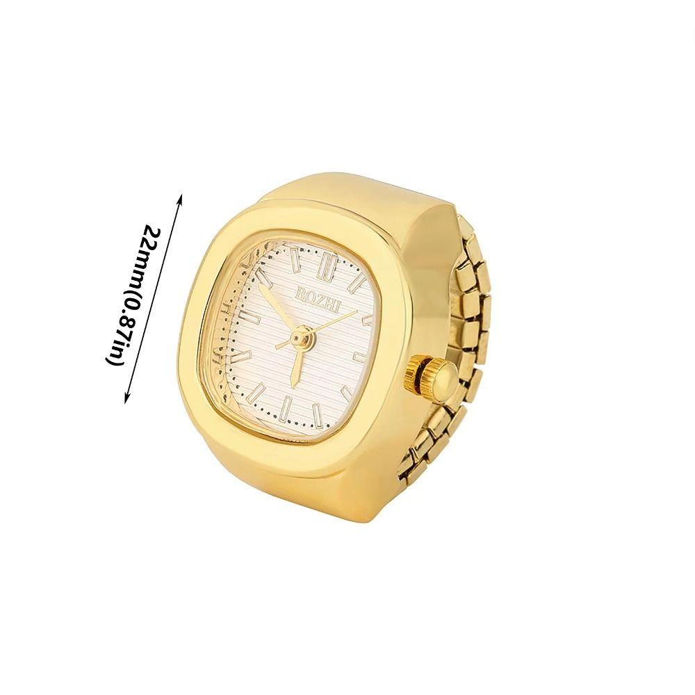 Міні-годинник-кільце для пари, регульований кварцовий годинник, креативний годинник-кільце на палець, чоловіки, жінки