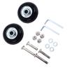 2Pcs Luggage Wheels Flexible Rotating Ultra Quiet Strong Rubber Metal Suitcase Caster with Screws for Replacement