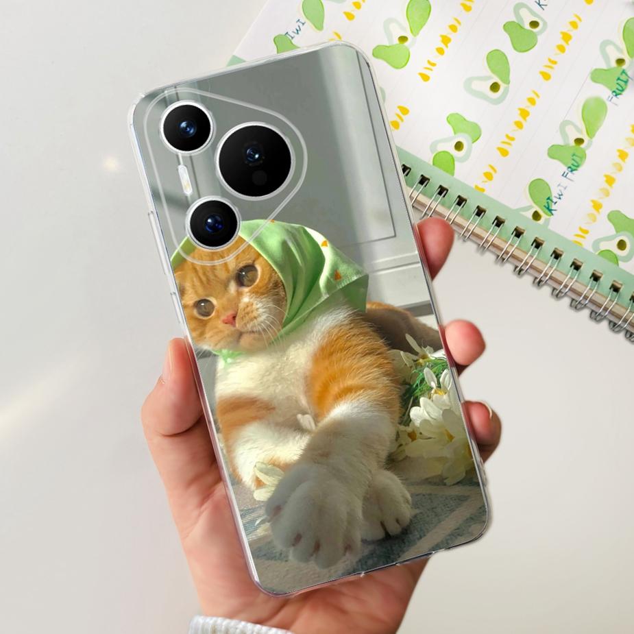 Für Huawei Pura 70 Hülle Niedliche Cartoon Bemalte Abdeckung Klare Silikon Handyhülle Für Huawei Pura 70 Pro Plus Pura70 Pro + Weiche Hülle