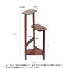 Flower Gardening Ornamental Display Flower Potted Plant Vase Dark Garden Rack Stand, Wooden, 3-tier, Walnut, Indoor, Rack, Plant, Shelf, Stand,