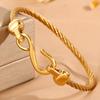 Stainless Steel  Women's Steel Wire Opening Pig Nose Non-fading Three-color Ing Wind Pig Nose Simple Design Fish Hook 