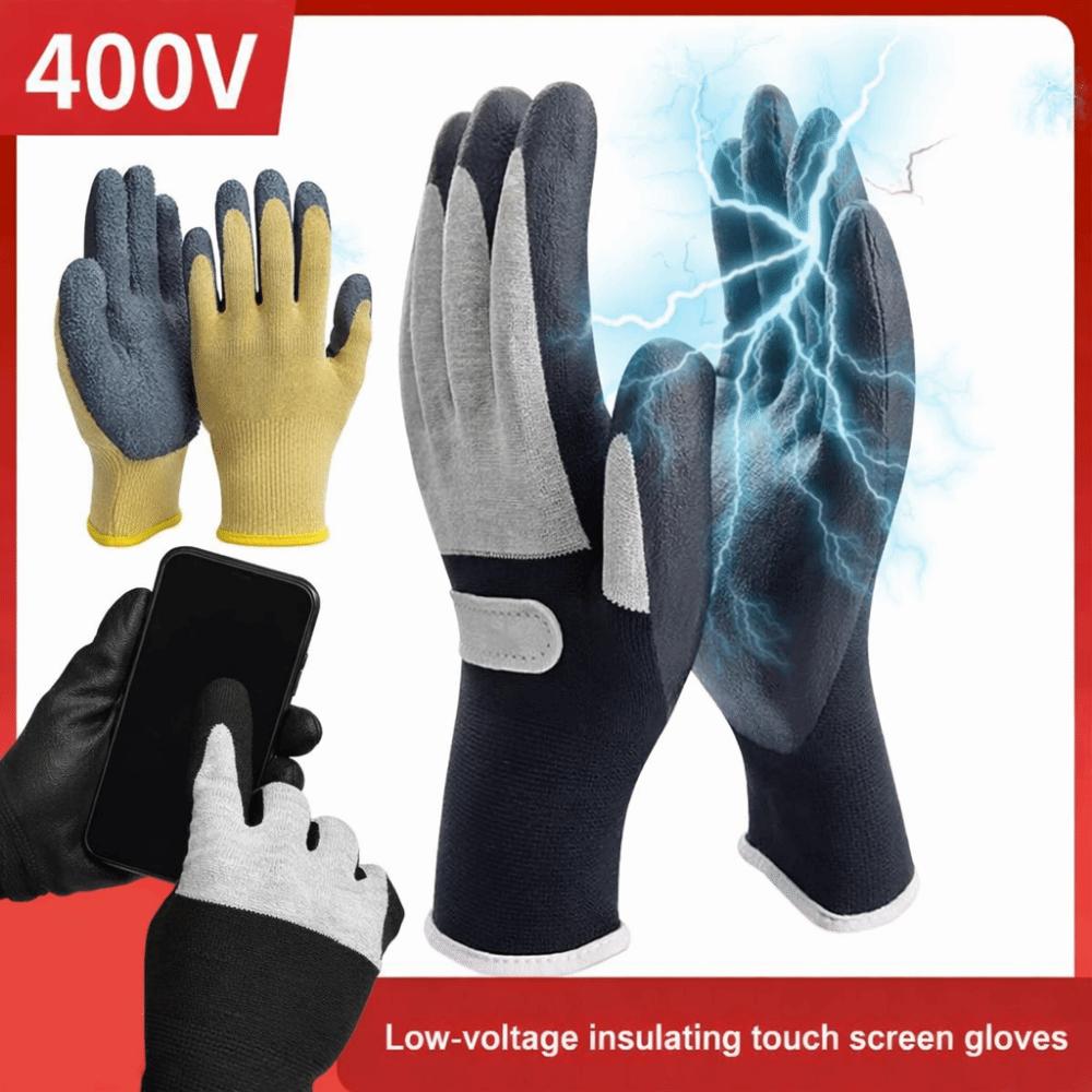 Rubber Electrician Insulating Gloves Yellow Black Mittens Insulation Touch Screen Glove Electrical