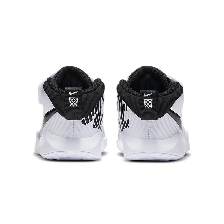 Nike Team Hustle D 9 Mid top Toddler Shoes Blue White Black Infant And Toddler AQ4226-405