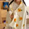 Autumn and winter new thickened fleece blanket office nap shawl blanket coral fleece blanket student dormitory