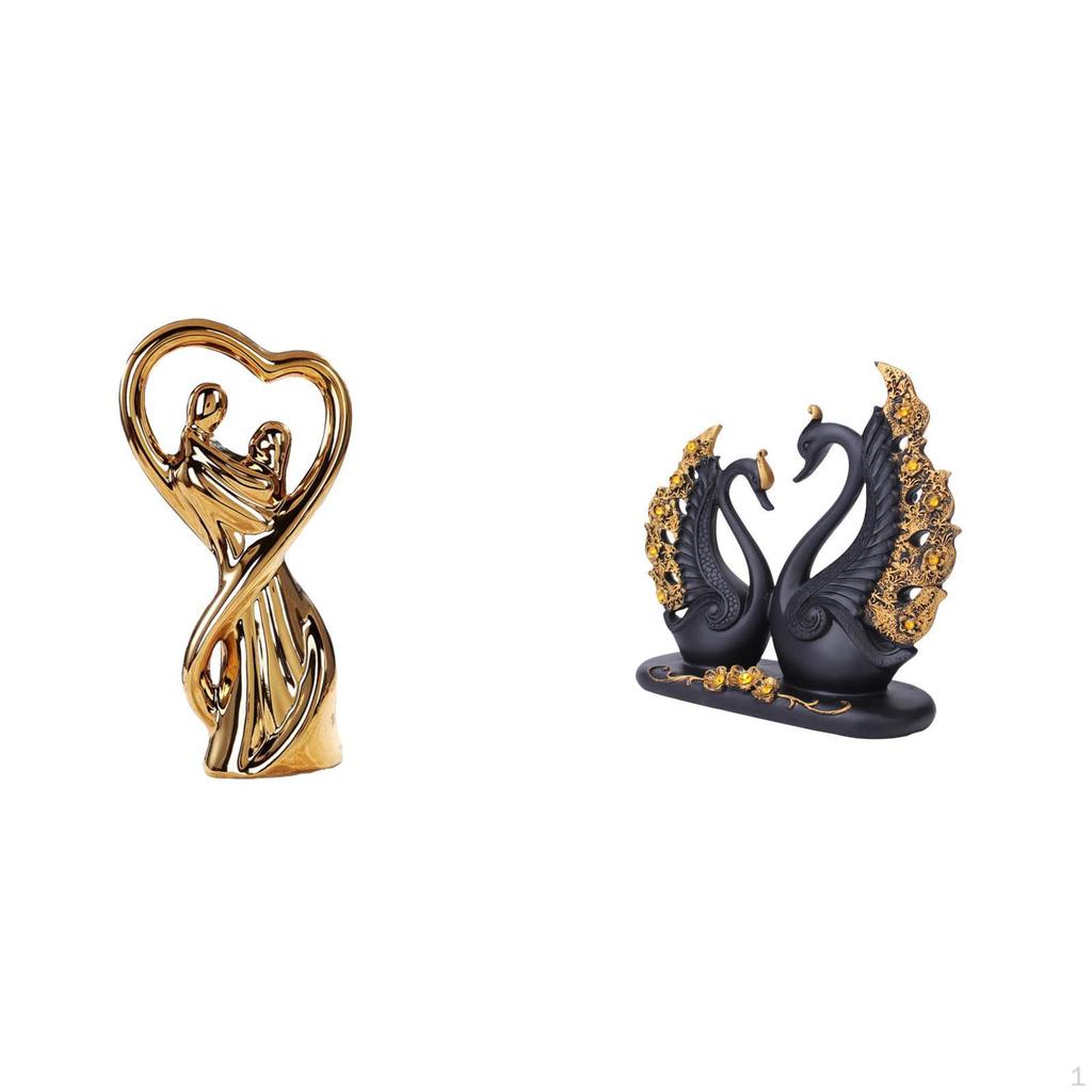 Anniversary Lovers Sculpture Souvenirs Gift Family Girlfriend Couple Figurine European Crafts Swan