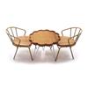 1/12 Scale Miniature Coffee Table Chair Set Scene Decoration Furniture Doll House Accessories Leisure Setting Props