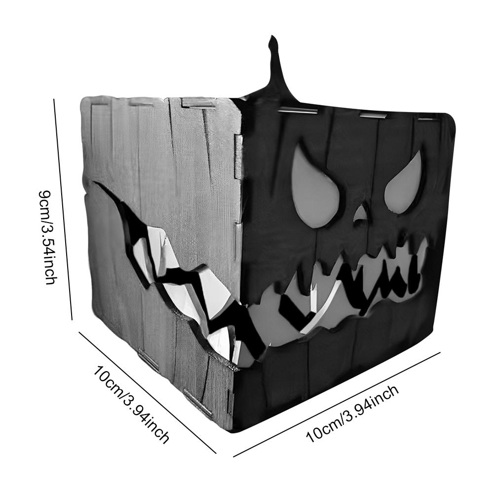 

Halloween Pumpkin Lantern Figure Wooden Box Handmade Pumpkin Figurine with Lid Pumpkin Table Ornaments for Halloween Party чёрный