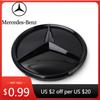 Car Sticker 2025 Hot For Benz Silver Border And Black Border LED Mirror Emblem Illuminated Star Front Grille Emblem Light For Me