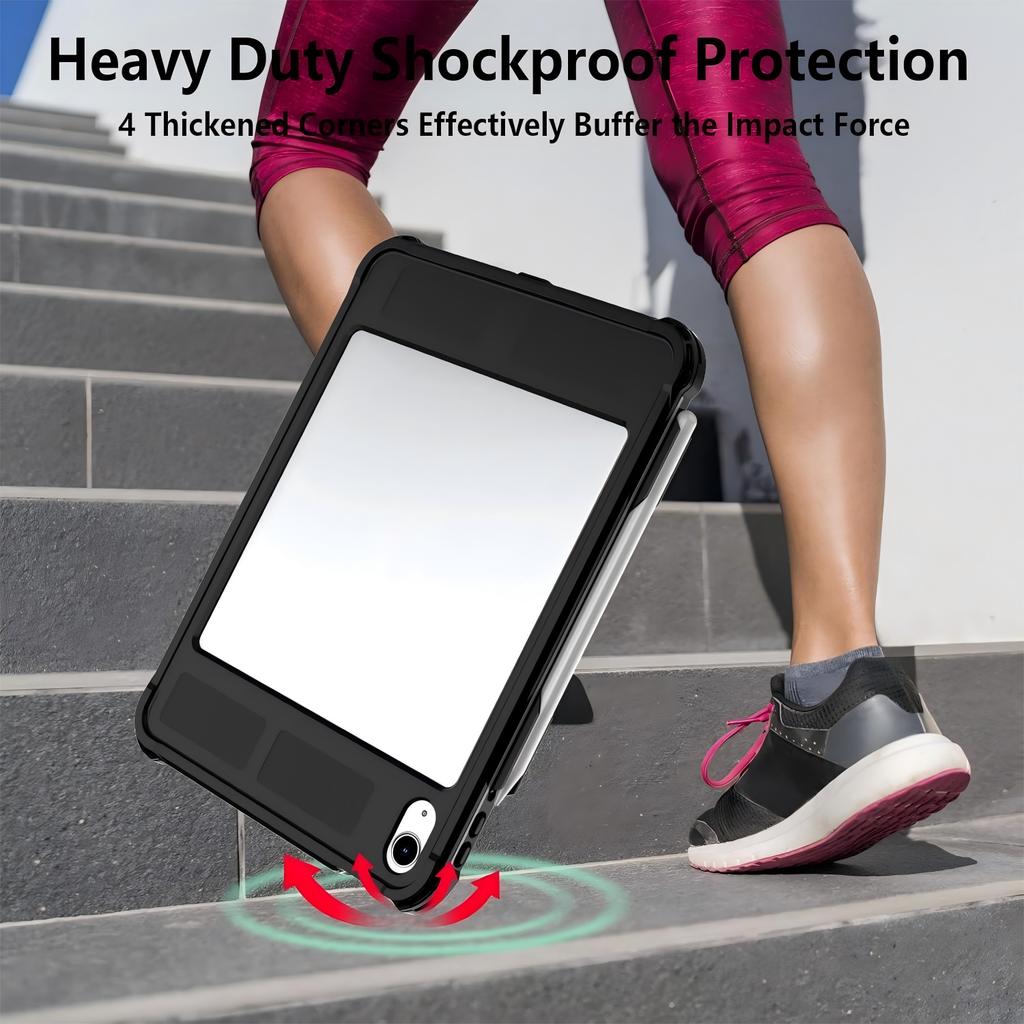 Heavy Duty Private Mold Waterproof Case IPad10th 10.9/iPad 11th A16 2025 11 Inch Built-in Pencil Holder Screen Protector 360 Fit