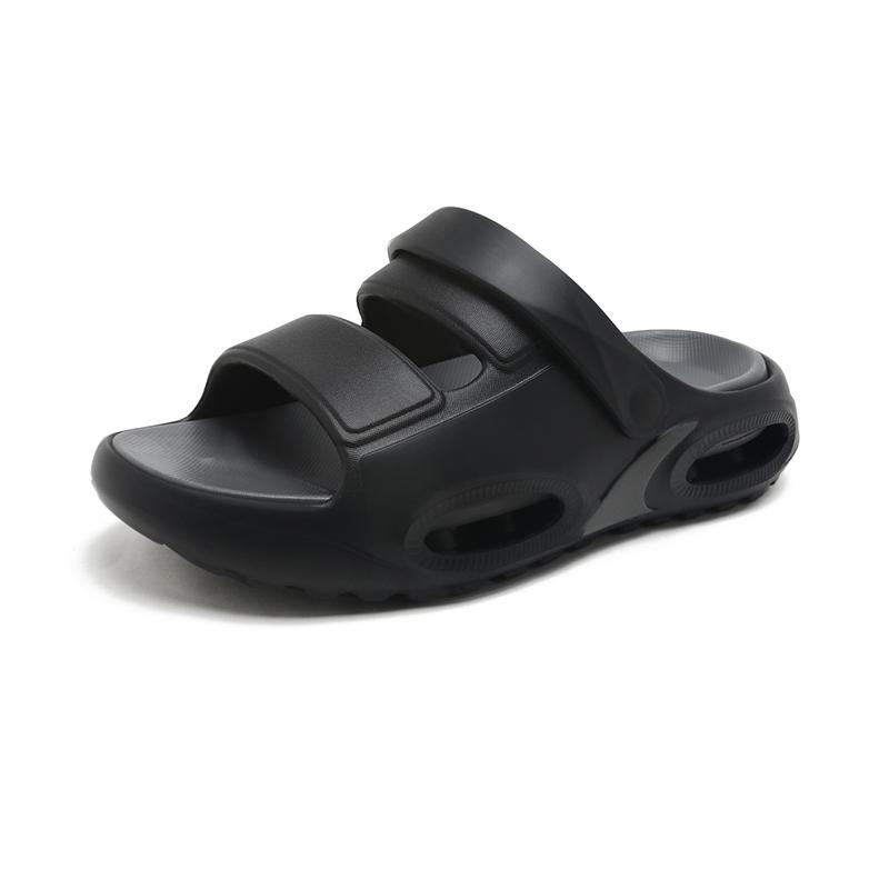 Summer Thick Sole Slippers Men Eva Soft Bottom Sandals Beach Shoes Male Outdoor Casual Breathable Anti-Slip Dual-Purpose Thick-H