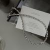 S925 Sterling Silver Niche Design Hand-Woven Snake Bone Chain Korean Style Fashion Texture Necklace Collarbone Chain