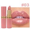 Nuovo Rossetto Metallico Rosso Lucido 6 Colori Lunga Tenuta Glitter Scintillante Lucidalabbra Solido Impermeabile Shimmer Labbra Vellutate Trucco