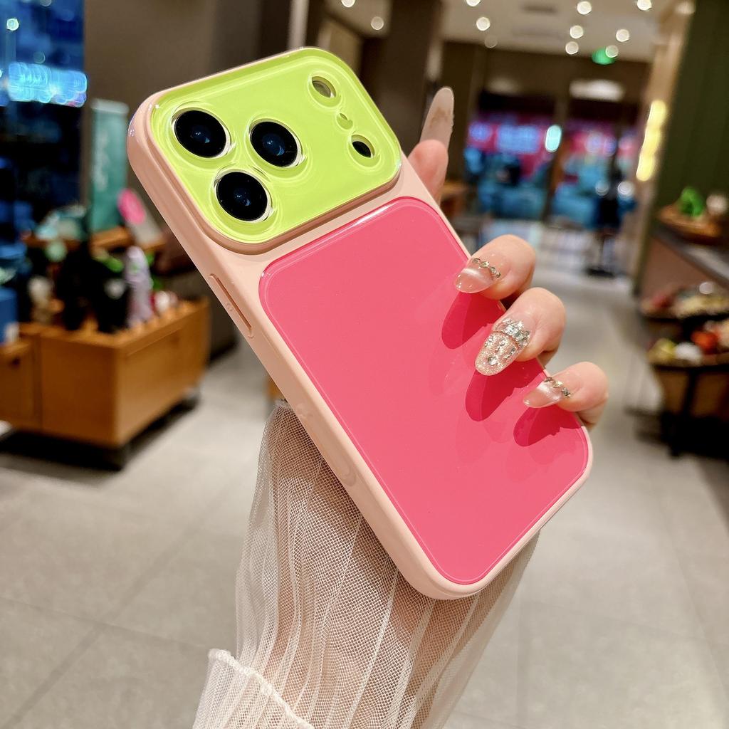 Color Collision Case For iPhone 17 16 15 14 Pro Max Camera Window Acrylic Hard PC Shockproof Back Cover