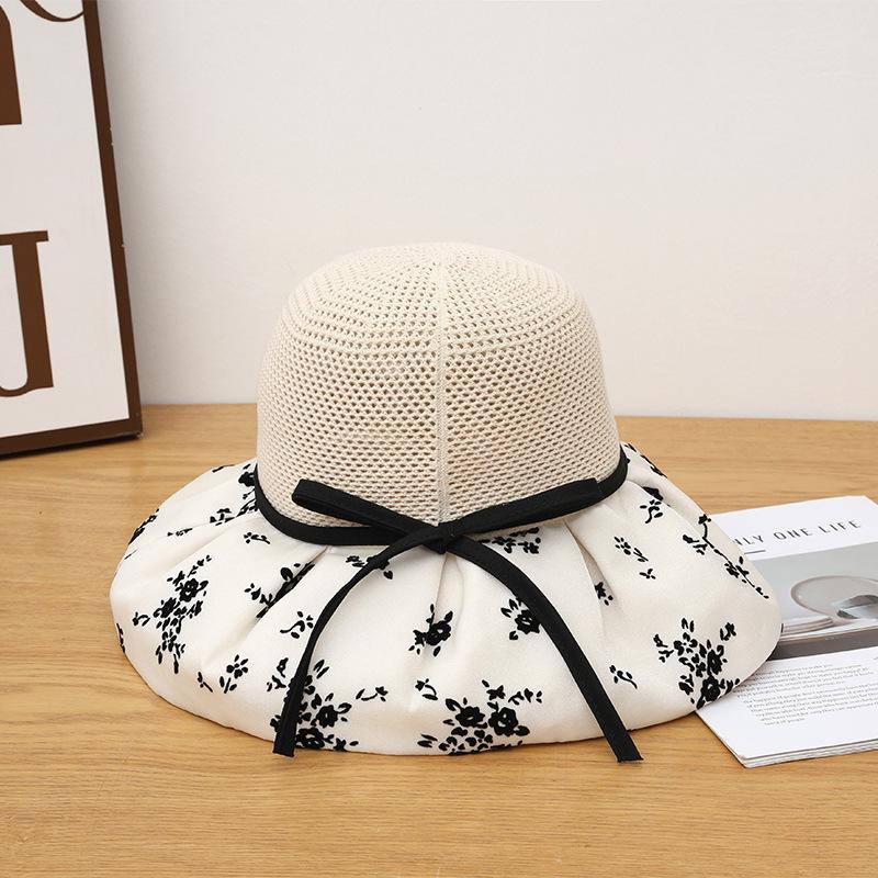 Spring and Summer Versatile Printed Sunshade Bucket Hat Casual Face Small Hat Women's Outdoor Travel Sunscreen Basin Hat Sun Hat