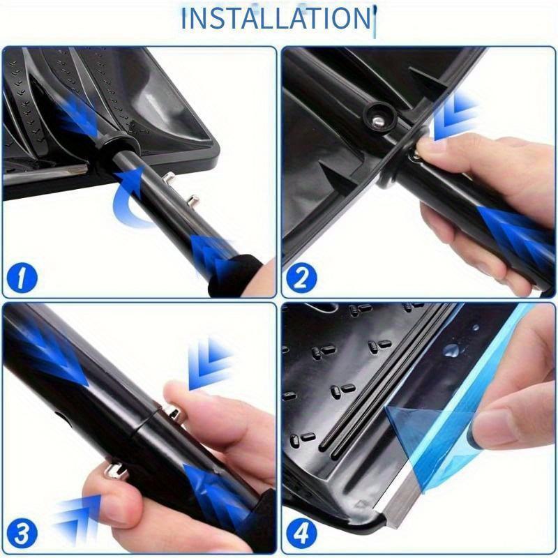 Lett og bærbar justerbar snøskuffe for beskyttelse av billakk - multifunksjonelt utendørs rengjøringsverktøy med anti-demonteringskombinasjon