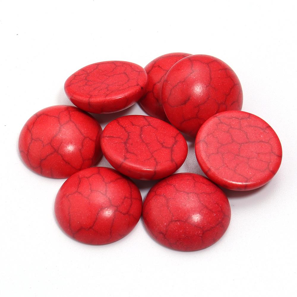 10pcs 2-30mm Natural Stone Turquoises Cabochon Beads Flat Back Round Cabochons Cameo For Jewelry Making DIY Ring Accessories