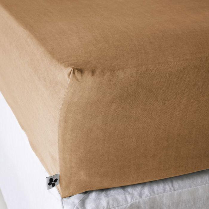 Drap housse 57 fils/cm² toutes dimensions - Orange - 140 x 190 cm