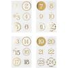 Stickers - Creativ Company - 28457 - White Gold - One Size - 4 Sheets