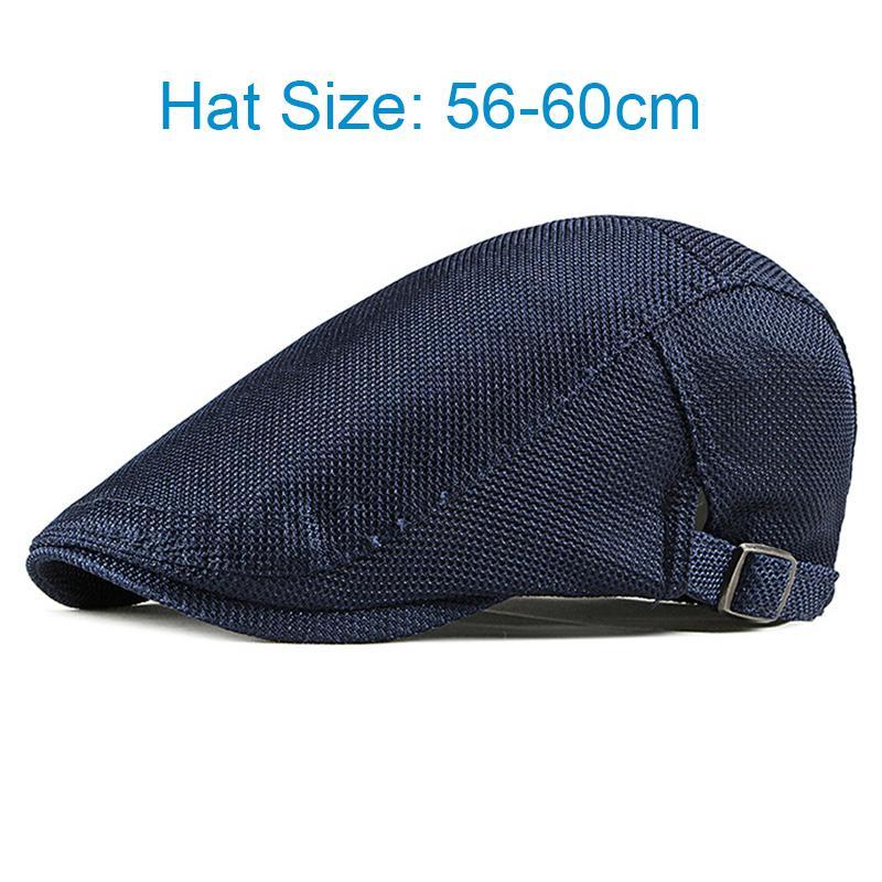 Frühling Sommer Herren Netz Newsboy Caps Lässig Atmungsaktiv Outdoor Retro Barett Mütze Golfmütze Mode Einfarbig Flache Kappen Damen