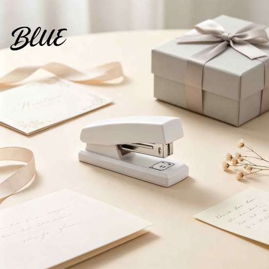 Minimalist Morandi Color Stapler Mini Stapler with Ergonomic Curved Design Handheld for Students And Teachers Office School Home Use Desktop Gadget