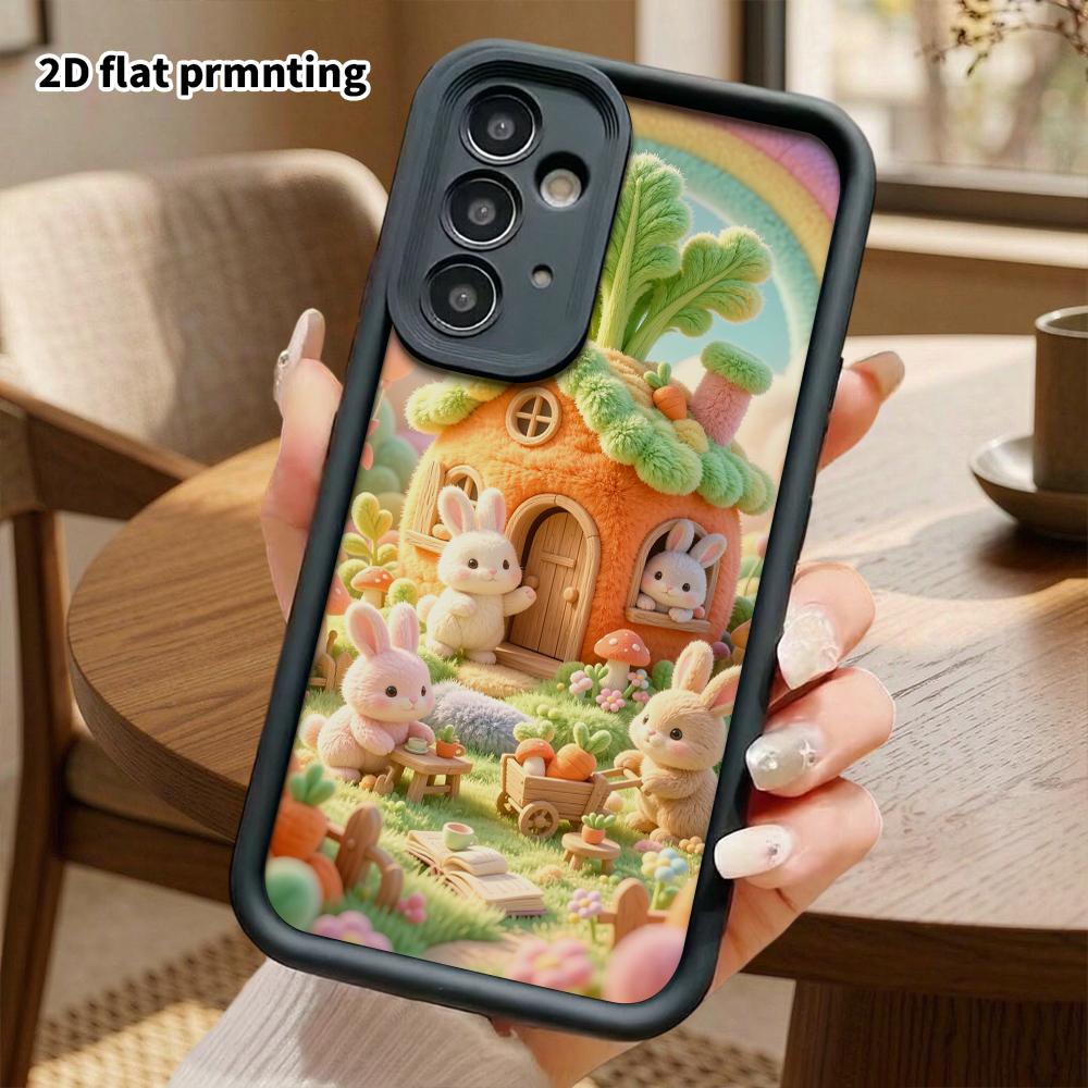 Phone Case: 2D flat, suitable for Samsung Galaxy A34 A35 M05 M06 S20 S22 S21 FE Plus 5G protective case, Rabbit Home, perfect Christmas and Halloween 