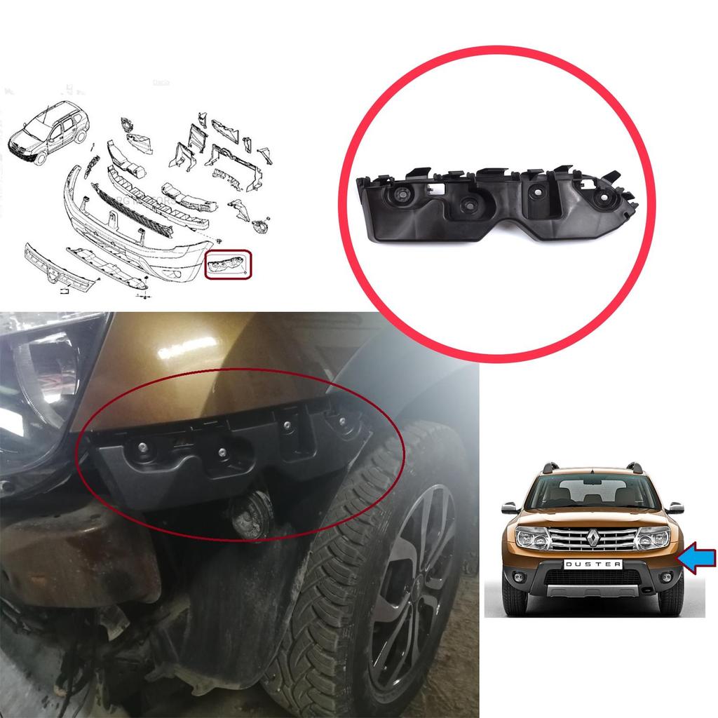 ESP1231-1 Front Bumper Mount Holder Support Bracket Left for Renault Dacia Duster MK1 HS 2010-2017 622230010R