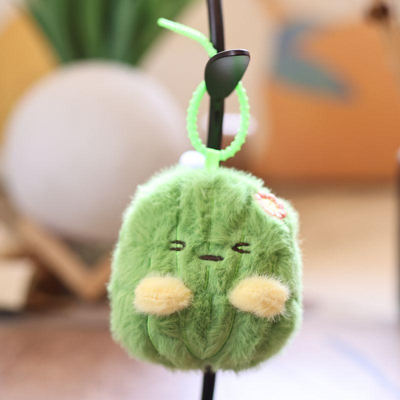 

1 Piece 11Cm Kawaii Simulation Lifelike Fairy Ball Bag Pendant Plush Toy Stuffed Plants Cactus Dolls Keychain For Girls Decor