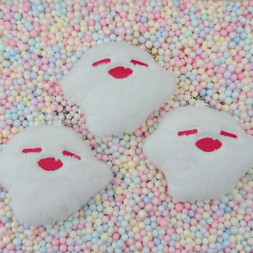 Kawaii Halloween Little Ghost Plush Keychains Game Genshin Impact Hutao Cosplay Key Chain Unisex Plush Doll Pendant Key Rings