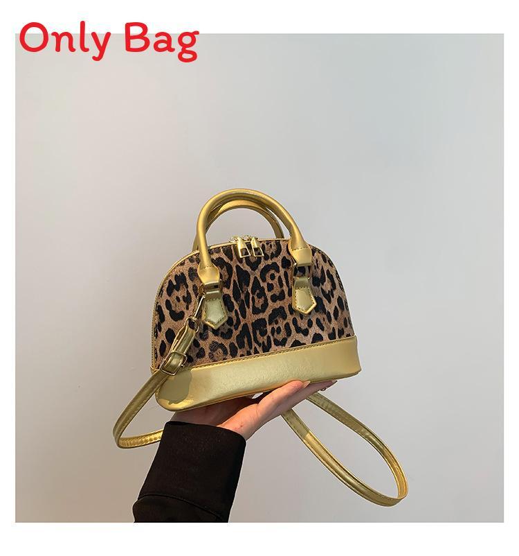 Einfache Leopardenmuster-Schale Tasche Aus PU-Material Für Tägliche Lässige Kleidung