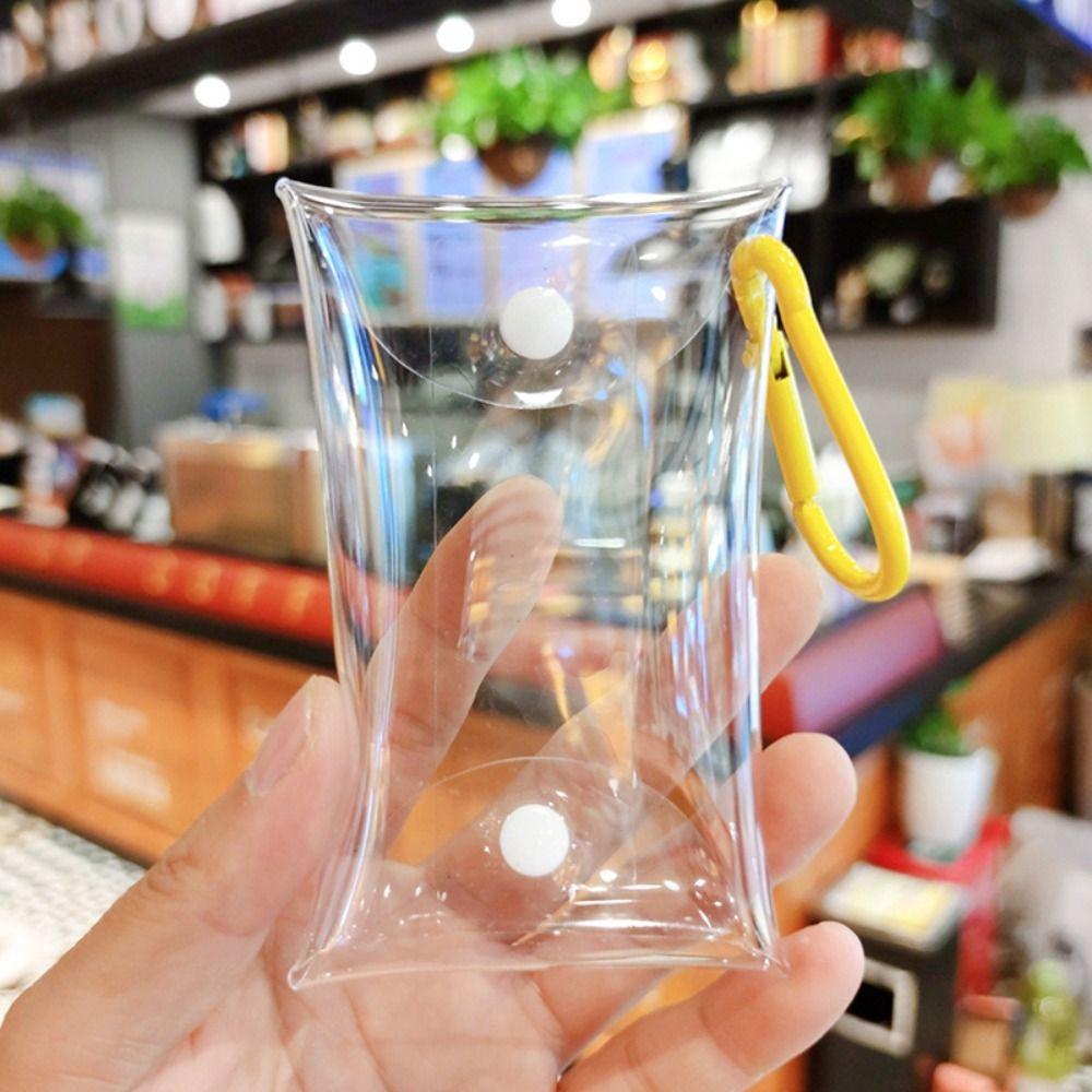 

Korean Anime Doll Display Bag Mini Organizer Small Transparent Coin Purse Lipstick Bag жовтий