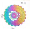 Sun Wind Spinner Hanging Gradient Color Moon Star Whirligig Wind Chimes Sun Catcher 3D Visual Effect Bird Deterrent Garden Decor Quality