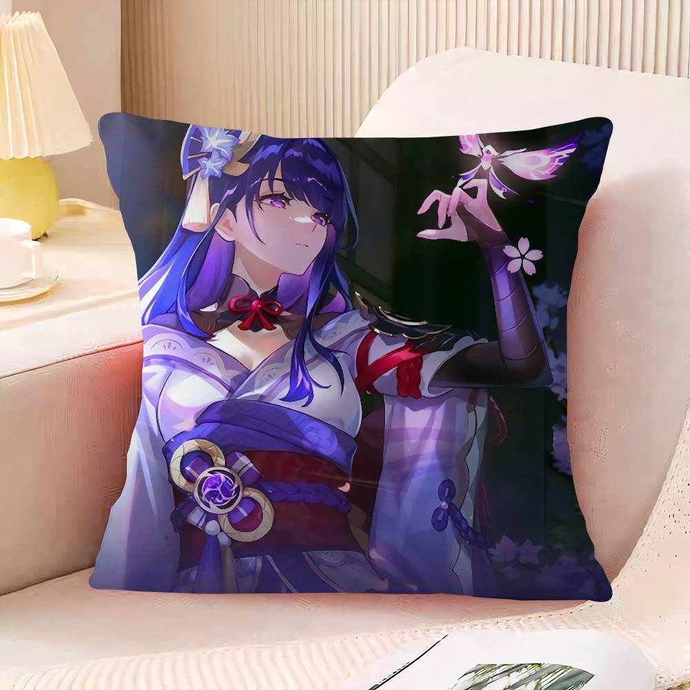 

R-Райден Сёгун Подушка Пыльник Спальня Дети Вечеринка Украшение Наволочка 16x16Inch