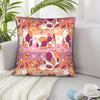 1Pc Healing Cartoon Calico Cat Pillow Cover, 2D Double-Sided Polyester Cushion Case, Cozy Pastel Striped Home Decor, Perfect Gif