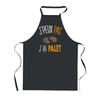 Tablier de cuisine - PLANETEE - J'peux Pas Palet - Noir - Impression Bretonne - Polyester 90x60 cm