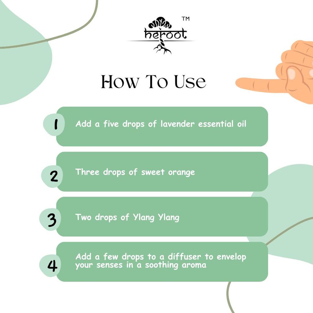 Bonheur - Huile essentielle d'orange douce, de lavande et d'ylang-ylang de qualité thérapeutique