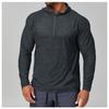Mens Quick Dry Hooded Long Sleeve Fitness Running Outdoor Training Jacket
